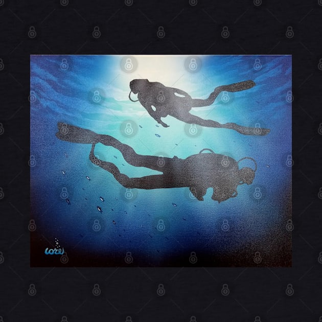 Scuba divers by Coreoceanart